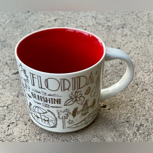Starbucks Been There Series Florida Holiday Gold The Sunshine State Mug 14 oz - Picture 2 of 7